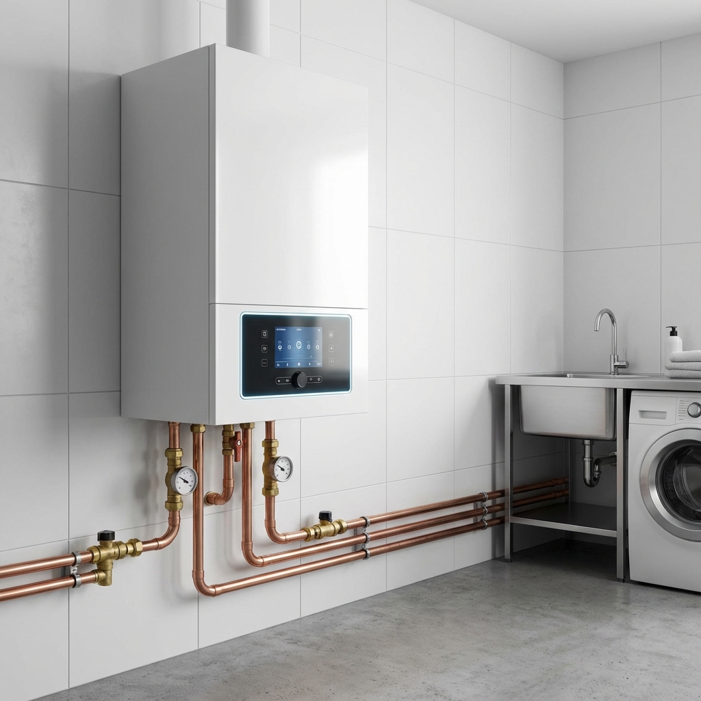 Installation chaudière gaz condensation moderne